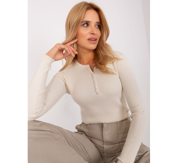 Sweter PM SW Y model 18900670 jasny beżowy - FPrice