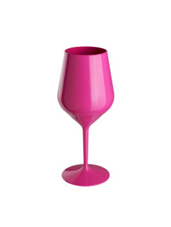 Růžová nerozbitná sklenice na víno 470 ml model 20216699 - Giftela