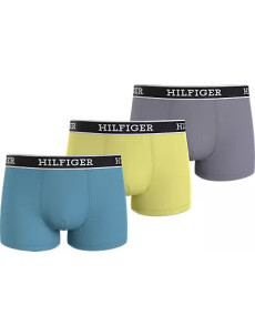 Pánské boxerky 3Pack UM0UM03185 0UM modré/žluté/šedé - Tommy Hilfiger