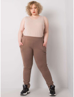 Kairi hnědé tepláky plus size velikosti