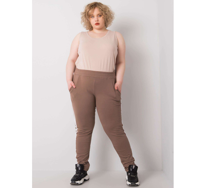 Kairi hnědé tepláky plus size velikosti