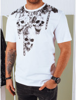 Pánské tričko s potiskem bílé Dstreet RX5433