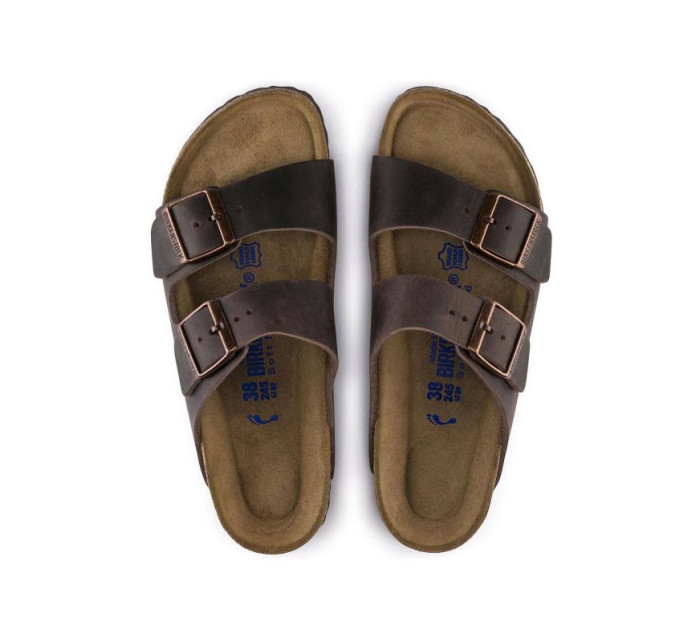 Dámské žabky Birkenstock Arizona Soft Footbed Oiled Leather Habana narrow (0452763)