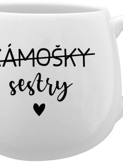 KÁMOŠKY SESTRY - bílý keramický hrníček 300 ml