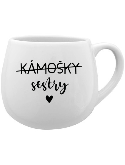 KÁMOŠKY SESTRY - bílý keramický hrníček 300 ml