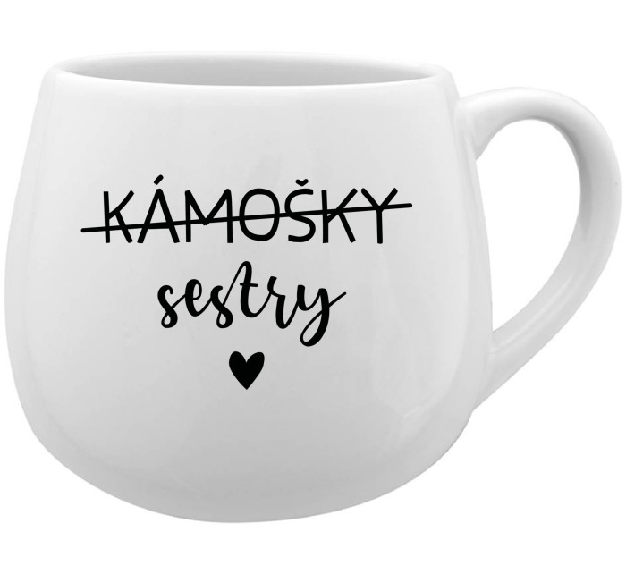 KÁMOŠKY SESTRY - bílý keramický hrníček 300 ml