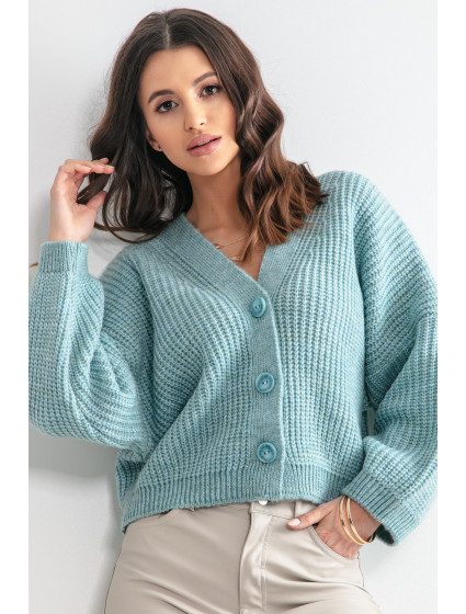 Cardigan model 19321437 Modrá - Fobya