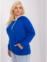 Dámská kobaltová mikina basic plus size