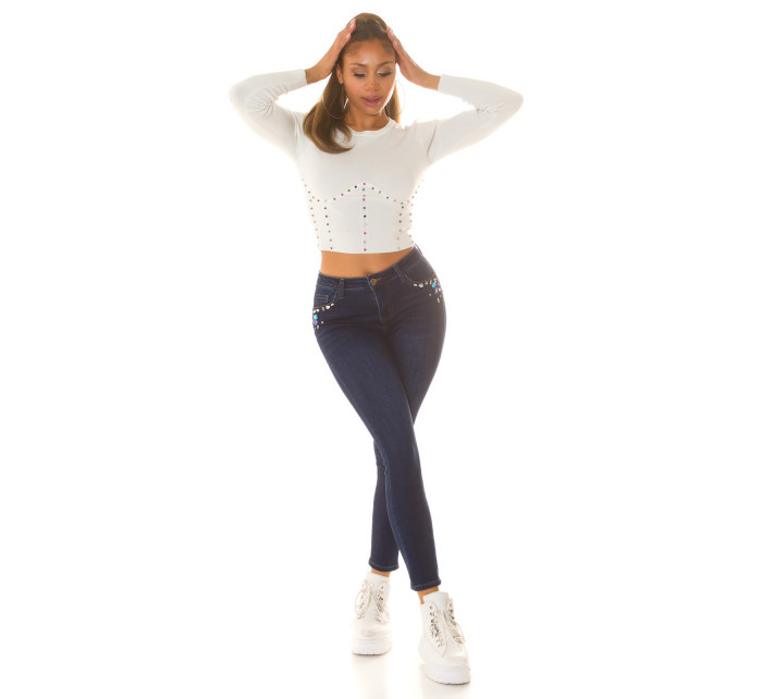 Sexy Highwaist PushUp Jeans with glitter model 19636788 - Style fashion