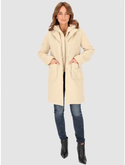 PERSO Coat BLH234040F Béžová barva