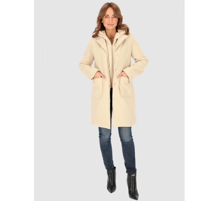 PERSO Coat BLH234040F Béžová barva