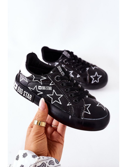 Children's Leather Sneakers BIG STAR II374002 Black