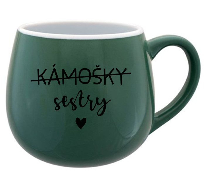 KÁMOŠKY SESTRY - zelený keramický hrníček 300 ml