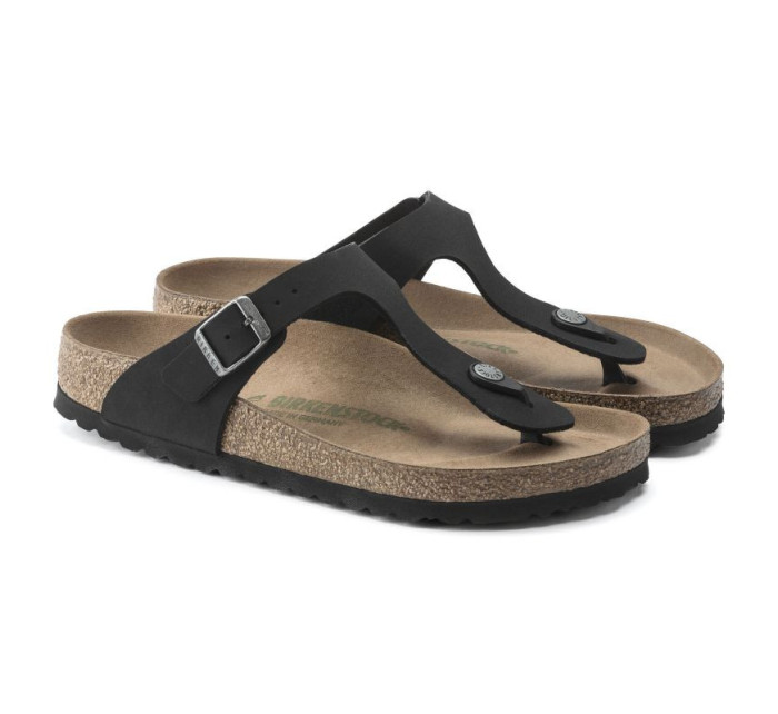 Birkenstock Gizeh Birko-Flor women's Narrow Black žabky pro úzkou nohu vegan black (1020487) dámské