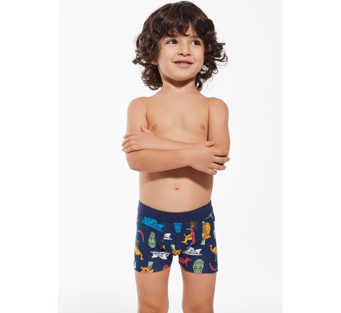 Chlapecké boxerky Young Boy 700/134 Australia Tmavě modrá s potiskem - Cornette