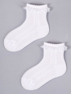Dívčí ažurové ponožky YO! SKL-0008G 0-9 měsíců