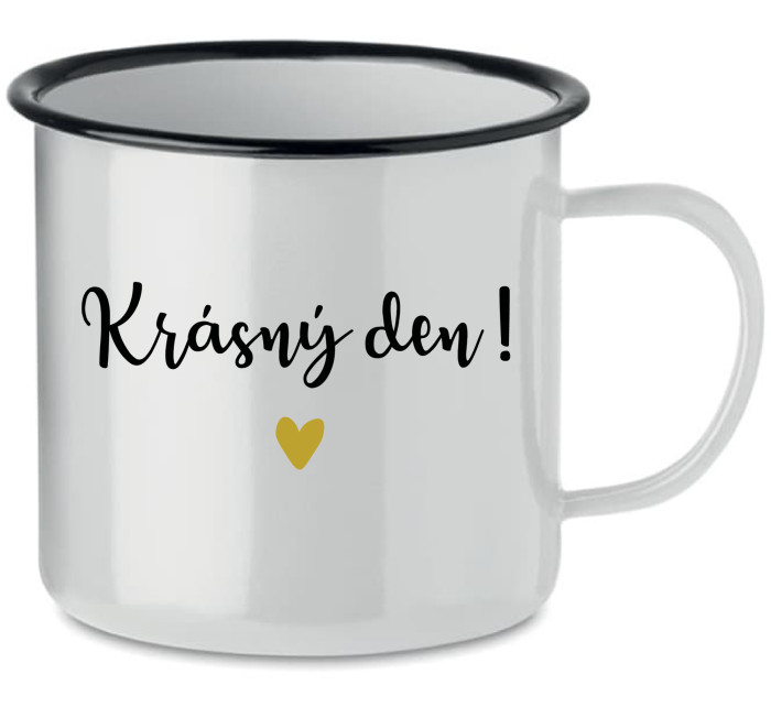 KRÁSNÝ DEN! - bílý plecháček 350 ml