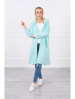 Pelerína s kapucí oversize mint