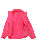 Dětská softshellová bunda s membránou ALPINE PRO MULTO neon knockout pink