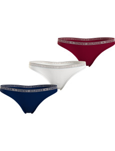 Dámská tanga 3P UW0UW04890 0U4 - Tommy Hilfiger