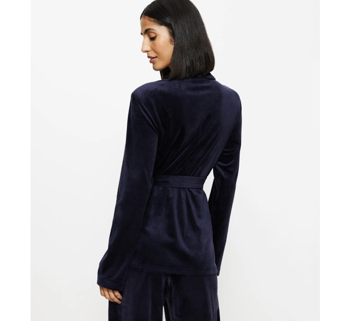 Sensual Velour Robe Top - BLUE - TRIUMPH BLUE - TRIUMPH