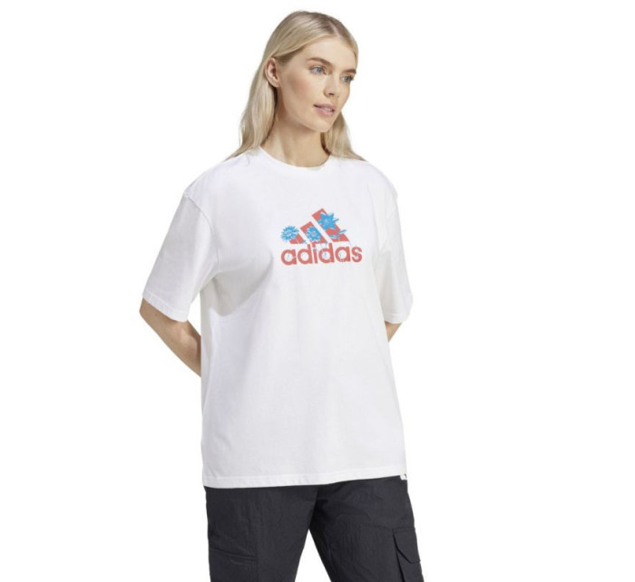 Dámské tričko adidas Flower Pack Badge of Sport bílá IT1421