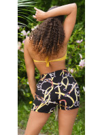 Trendy Highwaist Shorts with chain print