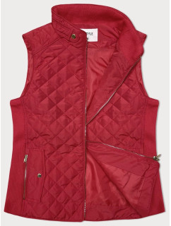 Červená dámská vesta s vsadkami model 20122843 - J.STYLE