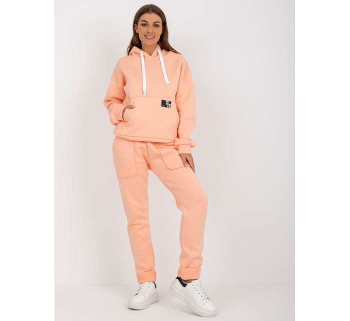 Peach tepláková souprava s oversized mikinou