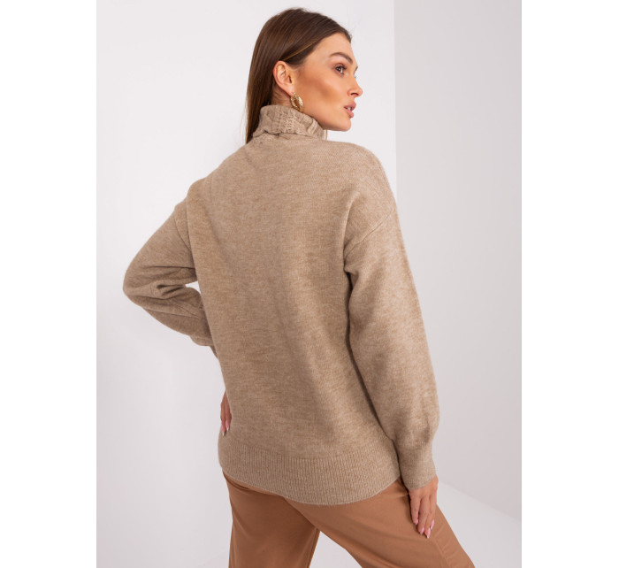 Sweter AT SW model 20742436 jasny brązowy - FPrice