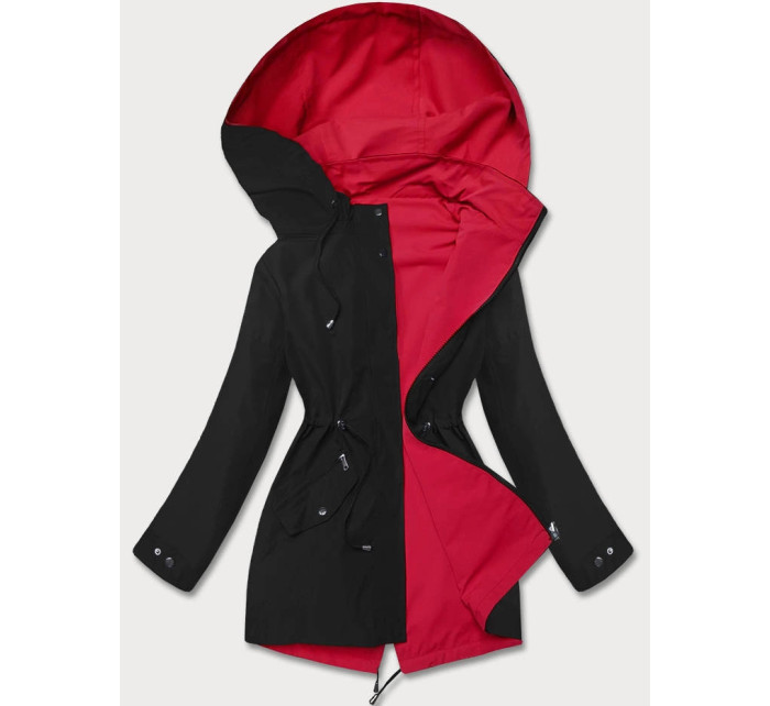 Tenká černá dámská oboustranná bunda parka model 18186202 - J.STYLE