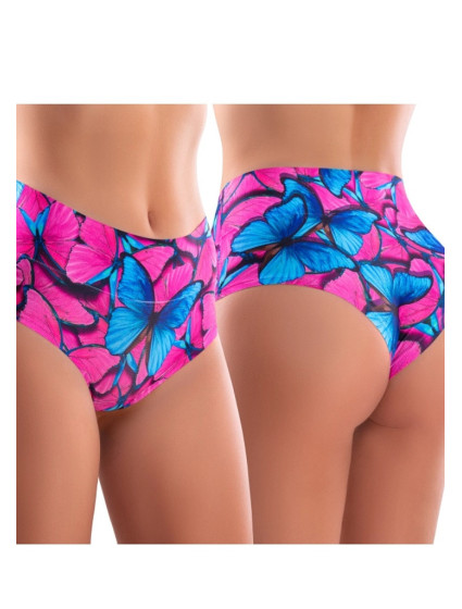 Dámské kalhotky Meméme Butterfly Pink High Briefs