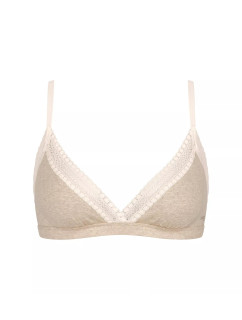 Dámská podprsenka GO Ribbed R Bralette - GRAY - sv. béžová M013 - SLOGGI