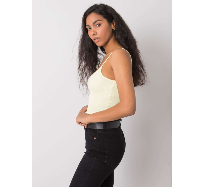 RUE PARIS Světle žlutý crop top