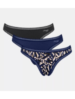 Dámské kalhotky GO Crush String C3P - BLUE - modré M008 - SLOGGI