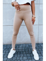 Dámské legíny LOOK ME camel Dstreet UY1620