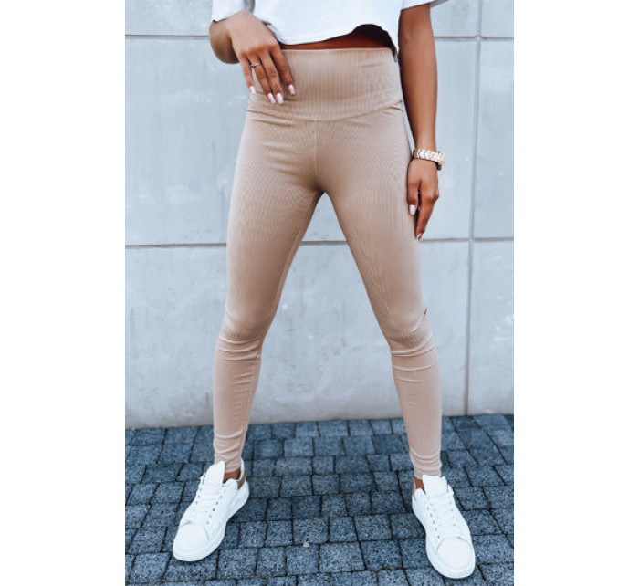 Dámské legíny LOOK ME camel Dstreet UY1620