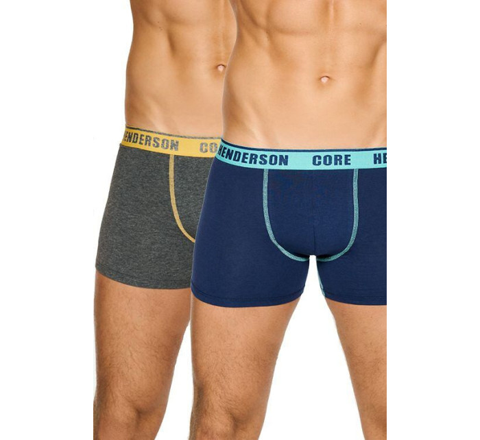 2pack boxerky model 17442953 Core modré a šedé - Henderson