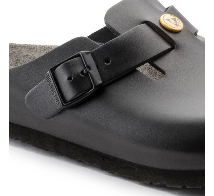 dámské dřeváky Boston Black z přírodní kůže žabky úzké úzké model 20693923 - Birkenstock