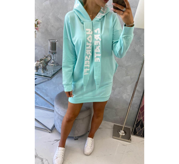 Šaty s kapucí Oversize mint