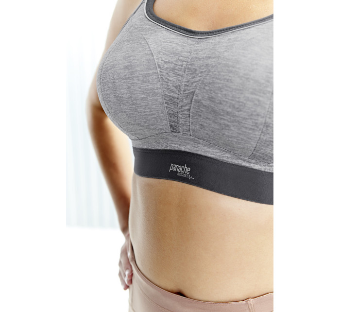 Sportovní podprsenka 7341B  Non Wired Bra charcoal marl šedá - Panache