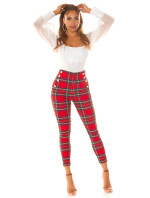 Sexy Koucla checkered Highwaist Pants