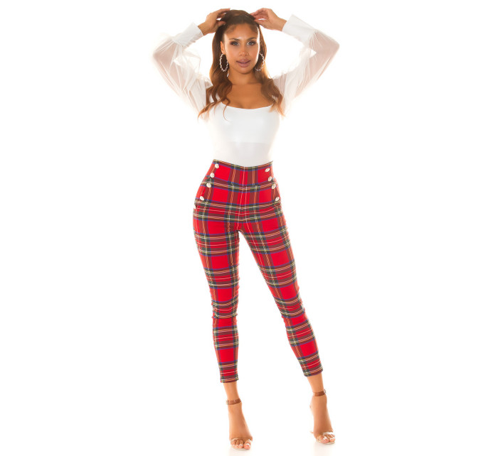 Sexy Koucla checkered Highwaist Pants