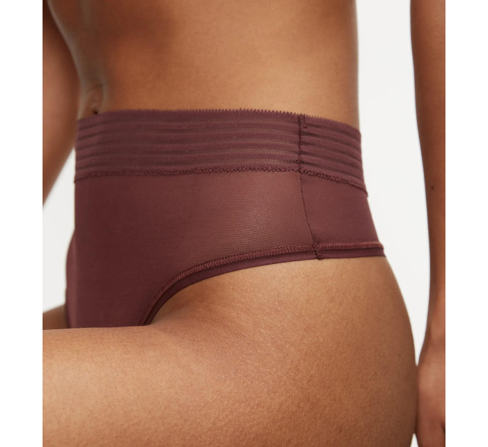 Dámská tanga Tempting Sheer Highwaist String - BROWN - hnědé 7572 - TRIUMPH