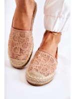 Klasické dámské espadrilky prolamované nude Catris