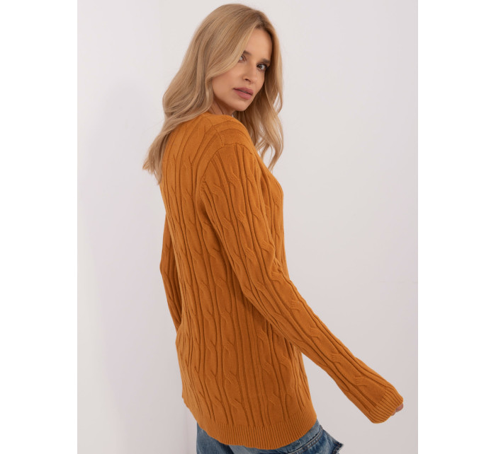 Sweter AT SW model 20463716 ciemny żółty - FPrice