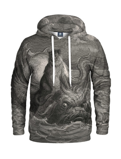 Aloha From Deer Dore Series - Monkey On A Dolphin Hoodie H-K AFD494 Grey