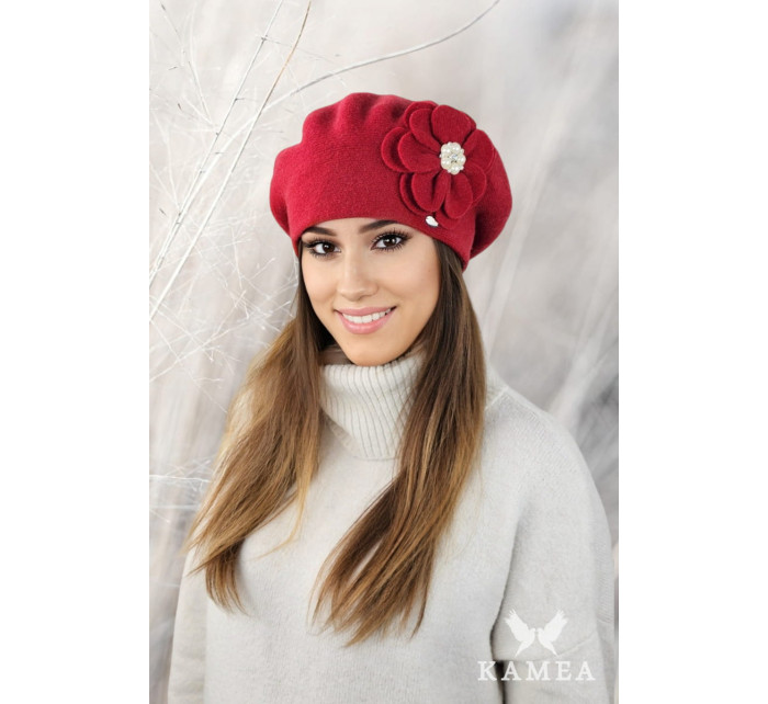 Beret model 19138863 Červená - Kamea