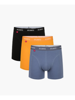 Pánské boxerky ATLANTIC Comfort 3Pack - černé/žluté/šedé