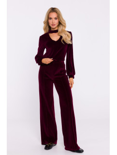 Trousers model 20677480 Maroon - Made Of Emotion